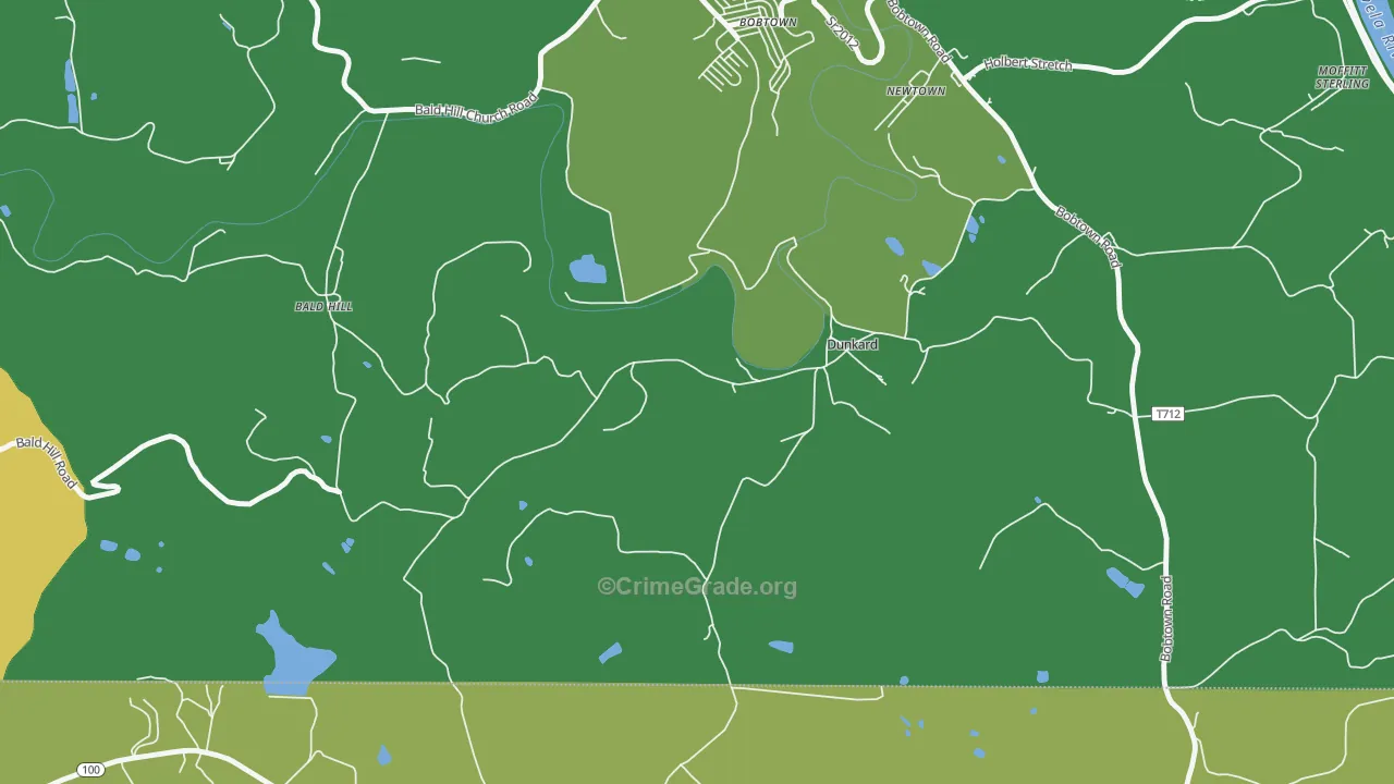 Dunkard, PA Map of Drug-Related Crime Rates