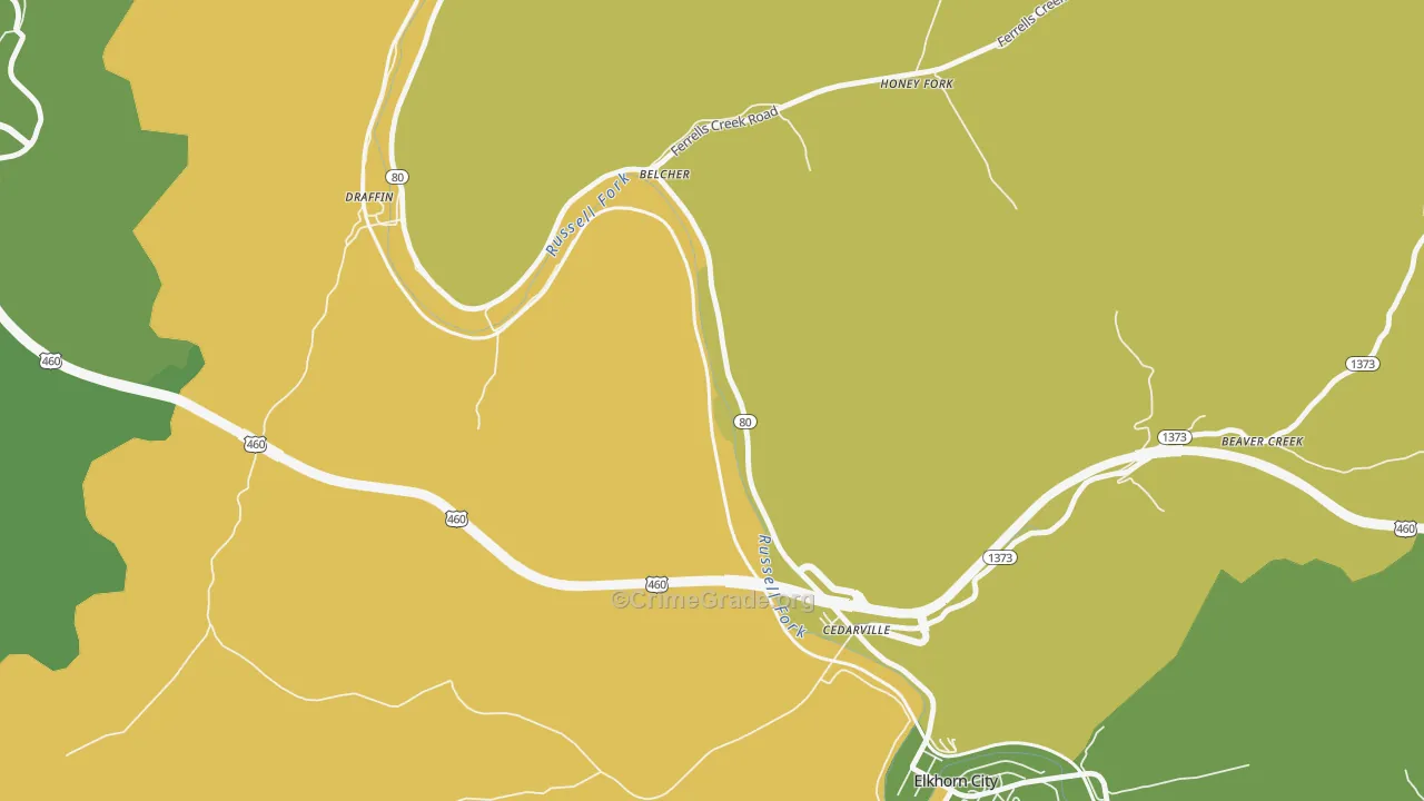 Dunleary, KY Map of Drug-Related Crime Rates
