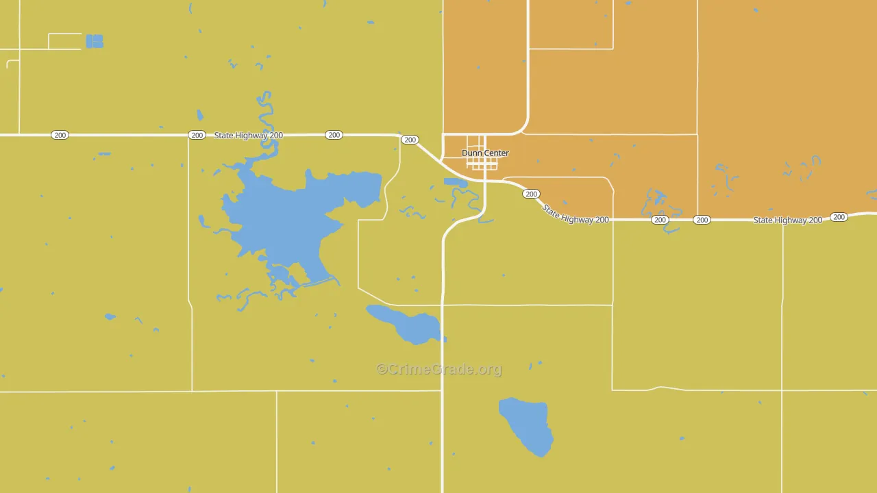 Dunn Center, ND Map of Drug-Related Crime Rates