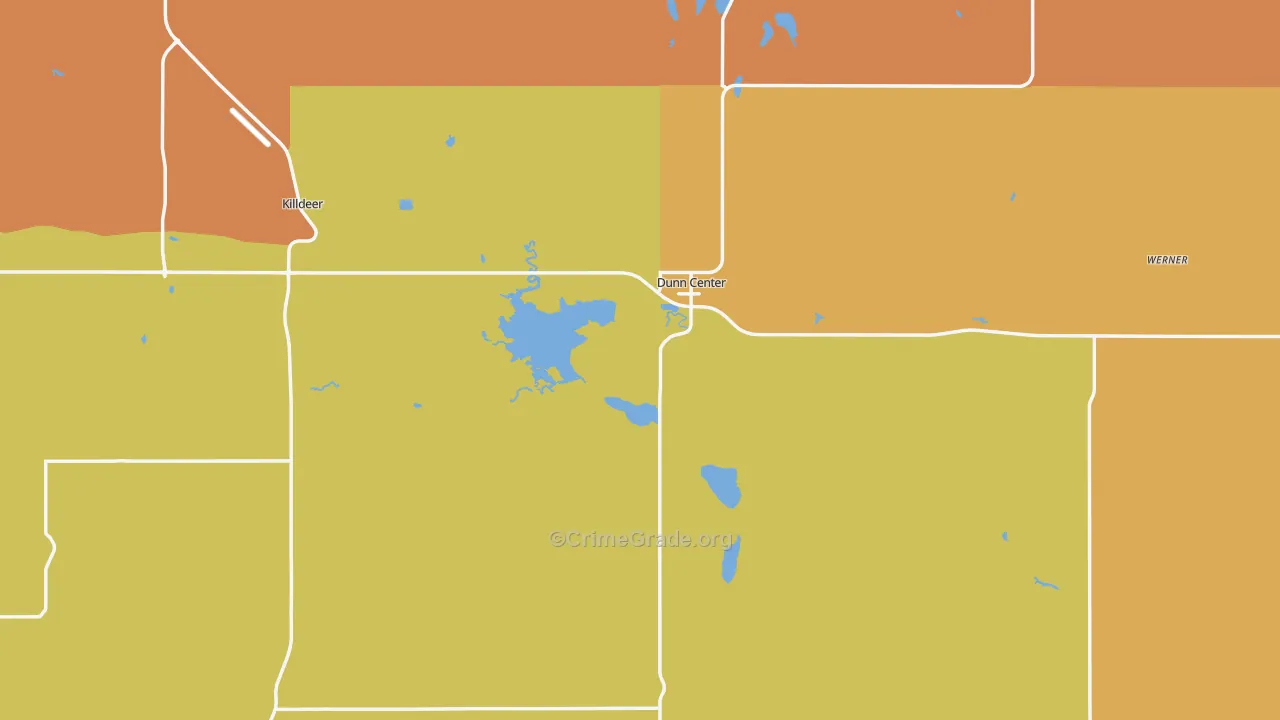 Dunn County, ND Map of Drug-Related Crime Rates