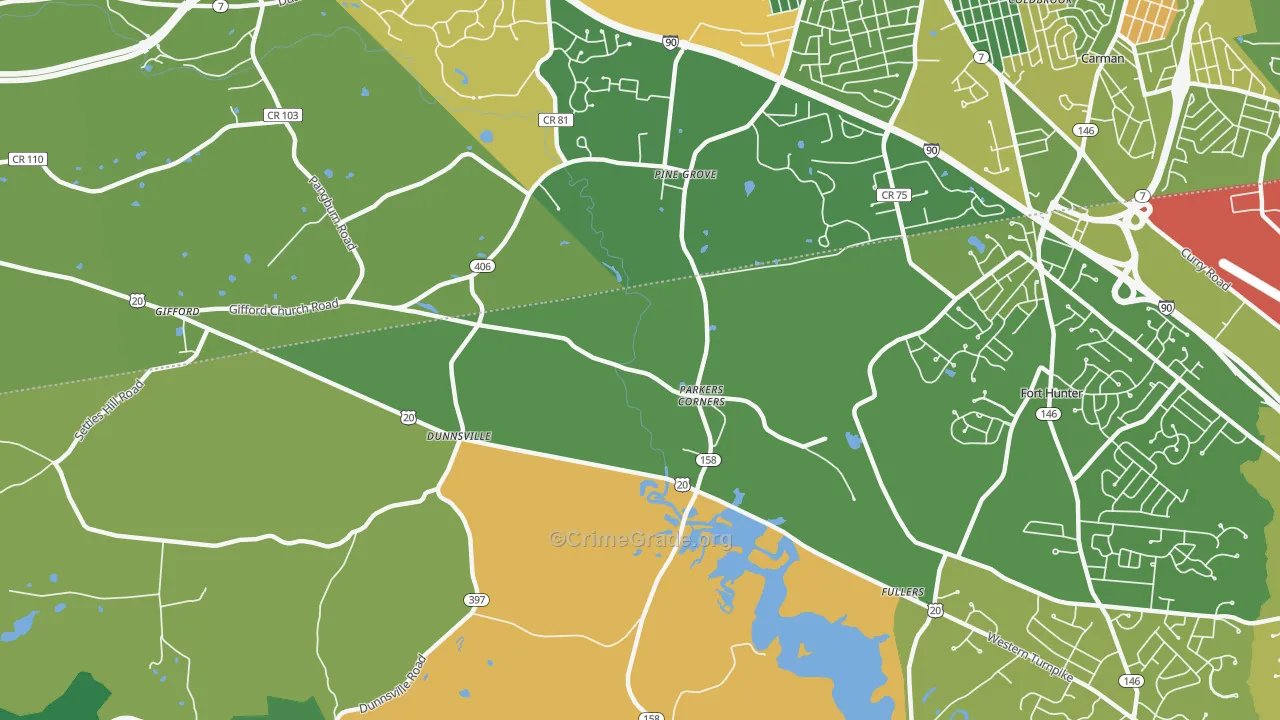 Dunnsville, NY Map of Drug-Related Crime Rates