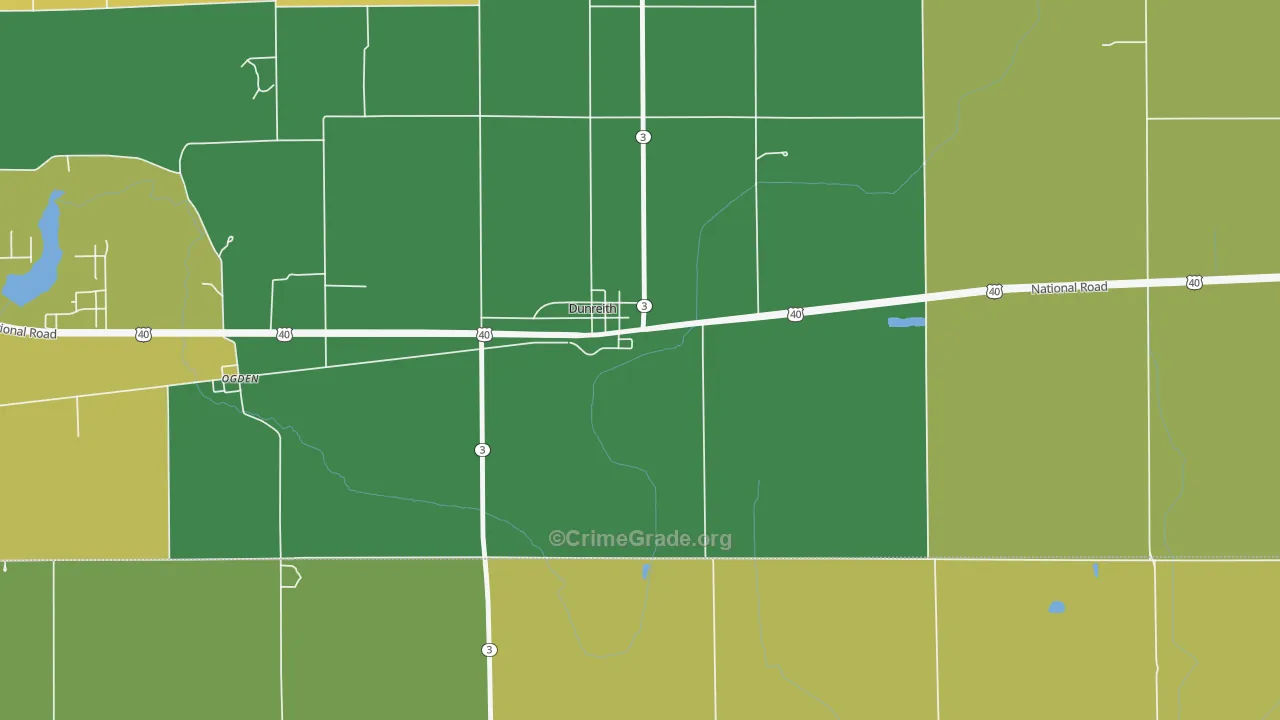 Dunreith, IN Map of Drug-Related Crime Rates