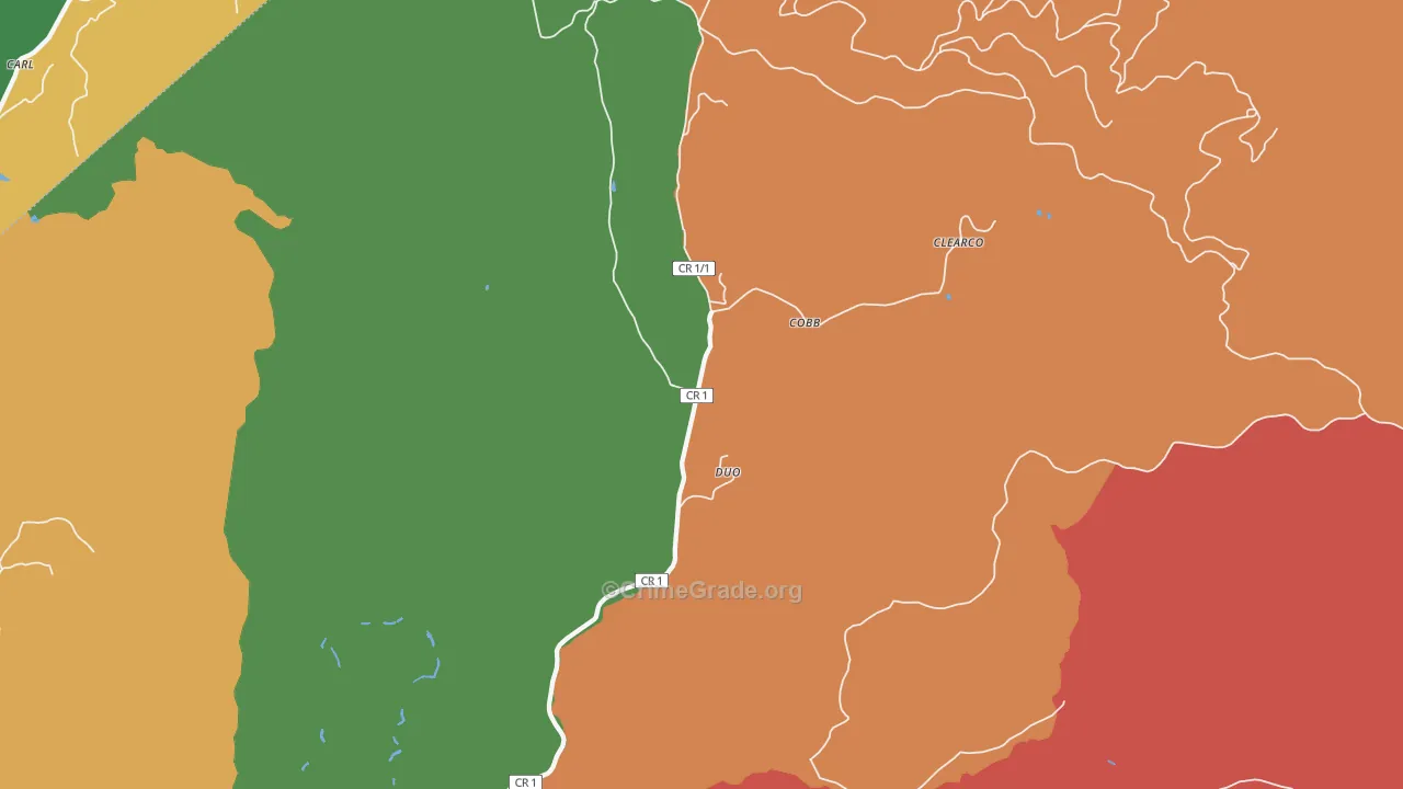 Duo, WV Map of Drug-Related Crime Rates