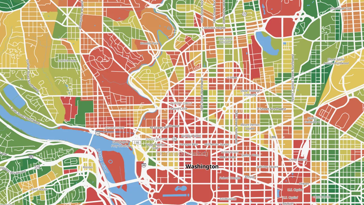 Dupont Circle, Washington, DC Map of Drug-Related Crime Rates