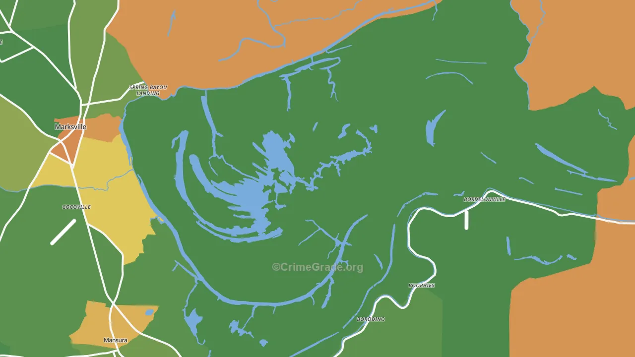 Dupont, LA Map of Drug-Related Crime Rates