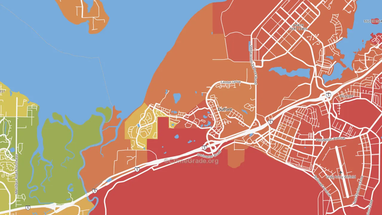 Dupont, WA Map of Drug-Related Crime Rates
