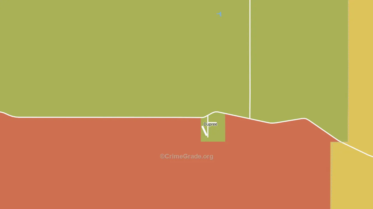 Dupree, SD Map of Drug-Related Crime Rates