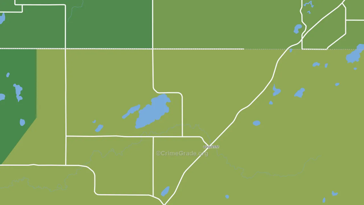Duquette, MN Map of Drug-Related Crime Rates