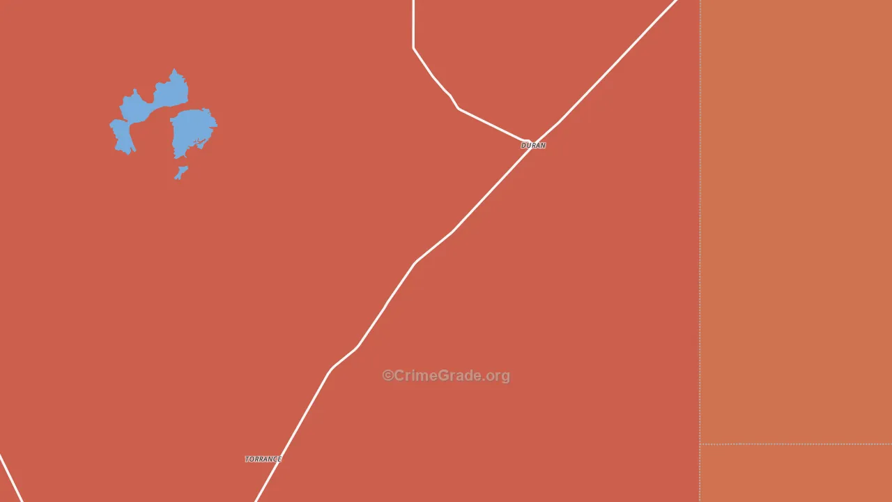 Duran, NM Map of Drug-Related Crime Rates