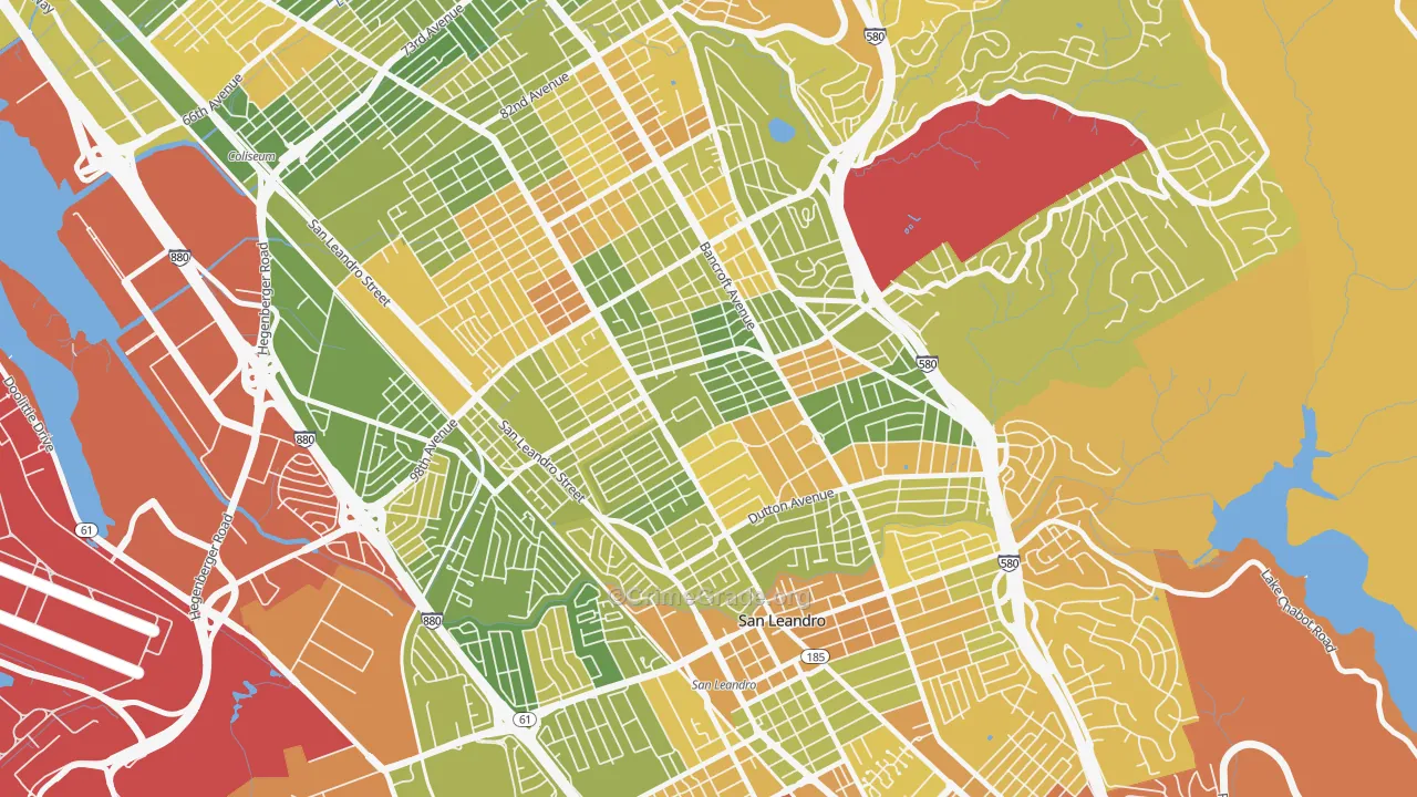 Durant Manor, Oakland, CA Map of Drug-Related Crime Rates
