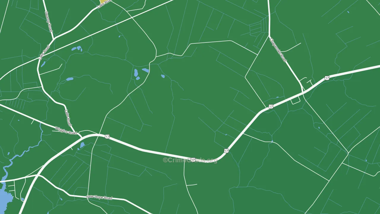 Durants Neck, NC Map of Drug-Related Crime Rates