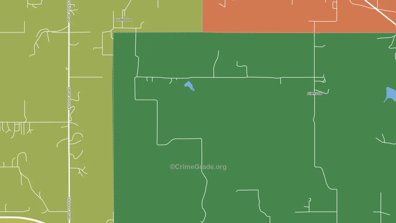 Durwood, OK Map of Drug-Related Crime Rates
