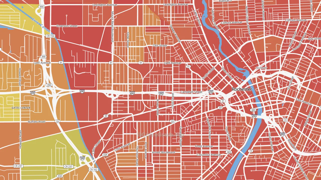 Dutchtown, Rochester, NY Map of Drug-Related Crime Rates