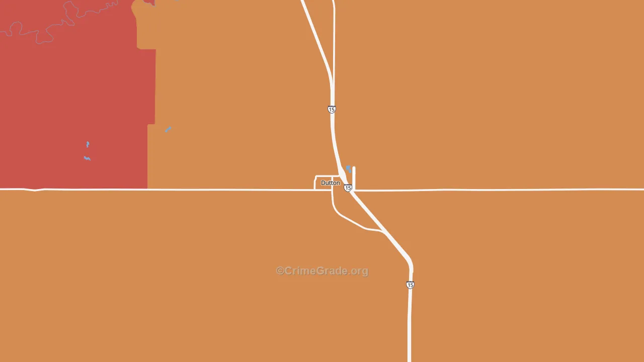 Dutton, MT Map of Drug-Related Crime Rates