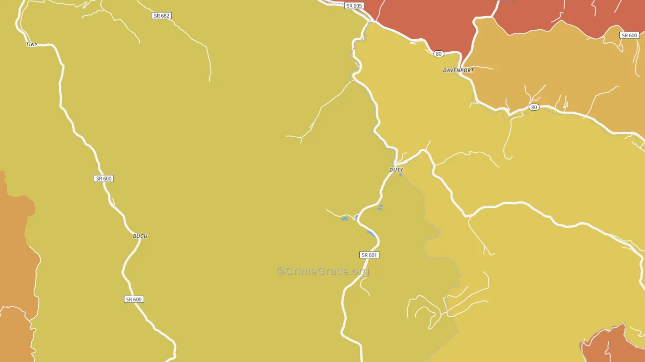 Duty, VA Map of Drug-Related Crime Rates