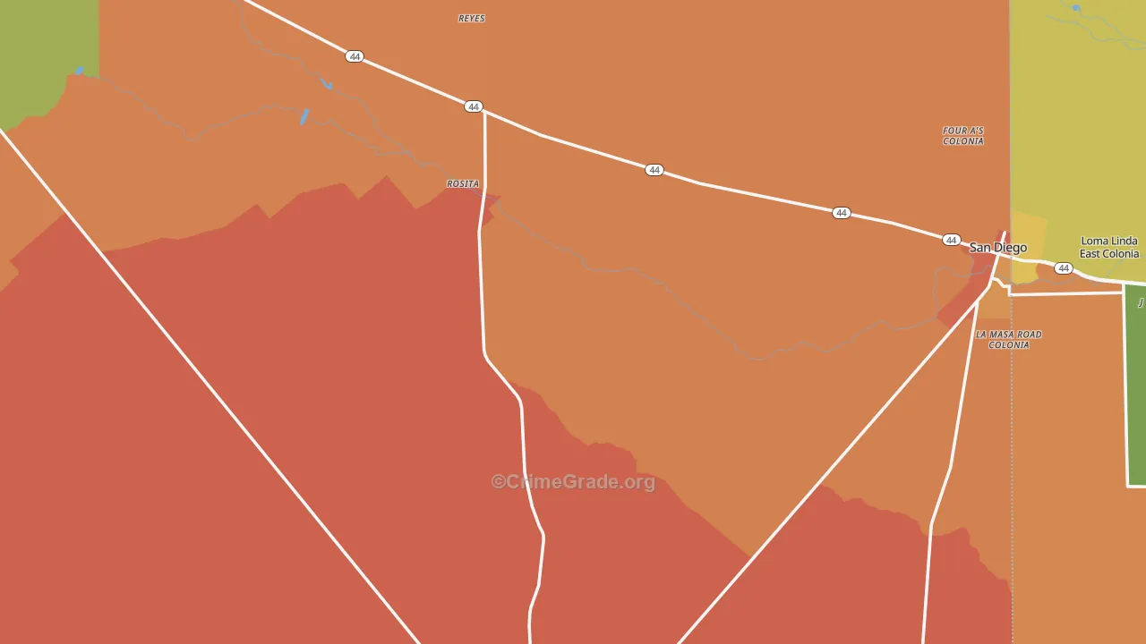 Duval County, TX Map of Drug-Related Crime Rates