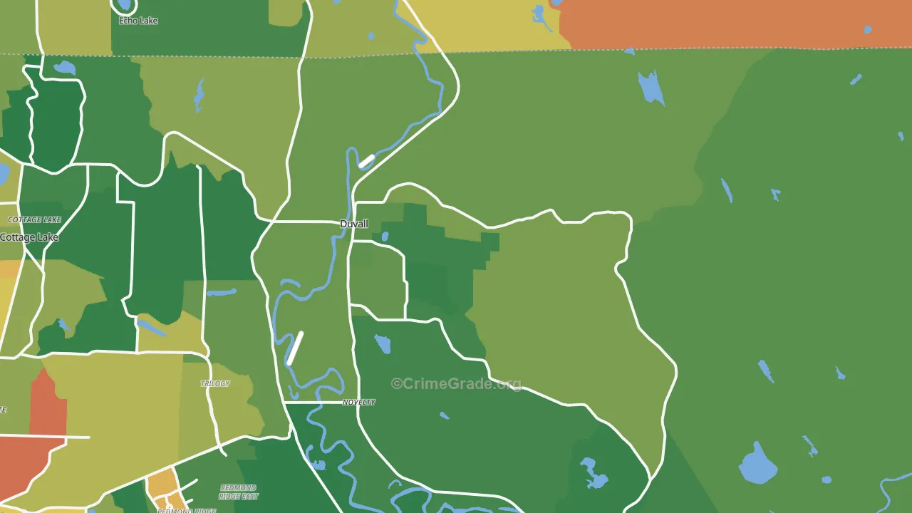 Duvall, WA Map of Drug-Related Crime Rates