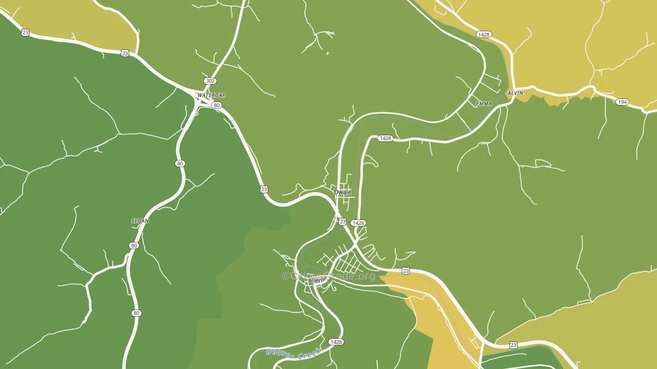 Dwale, KY Map of Drug-Related Crime Rates