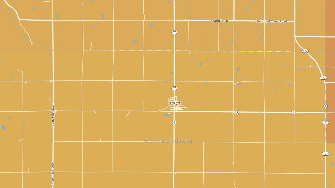 Dwight, KS Map of Drug-Related Crime Rates