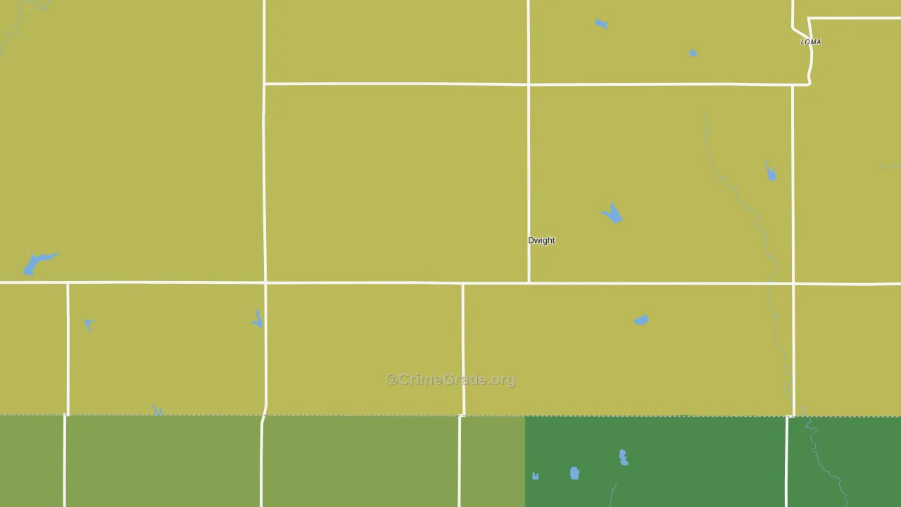 Dwight, NE Map of Drug-Related Crime Rates