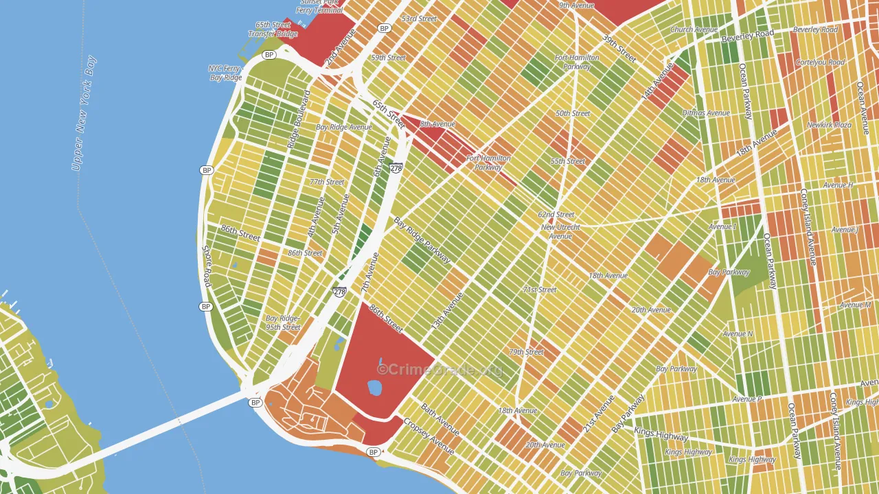 Dyker Heights, Brooklyn, NY Map of Drug-Related Crime Rates