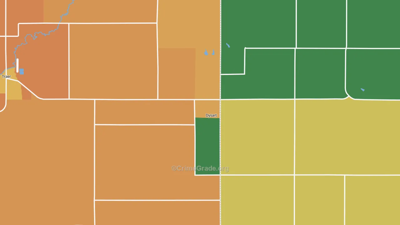 Dysart, IA Map of Drug-Related Crime Rates