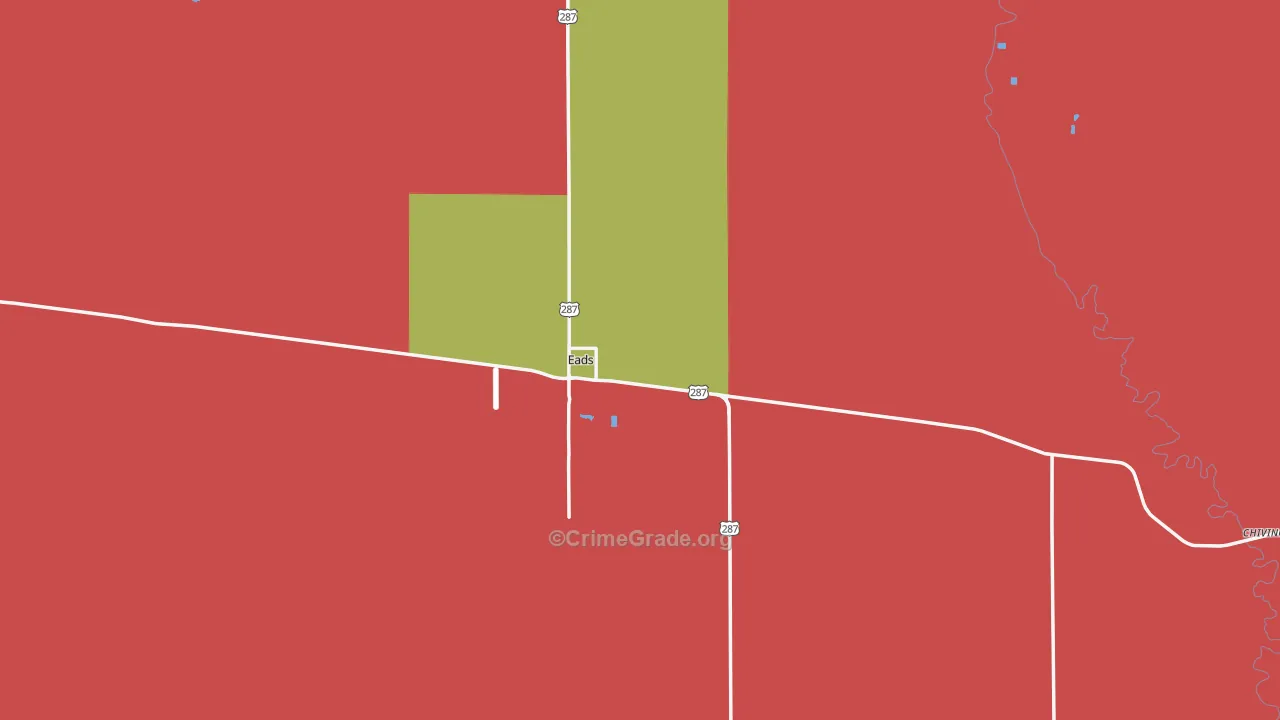 Eads, CO Map of Drug-Related Crime Rates