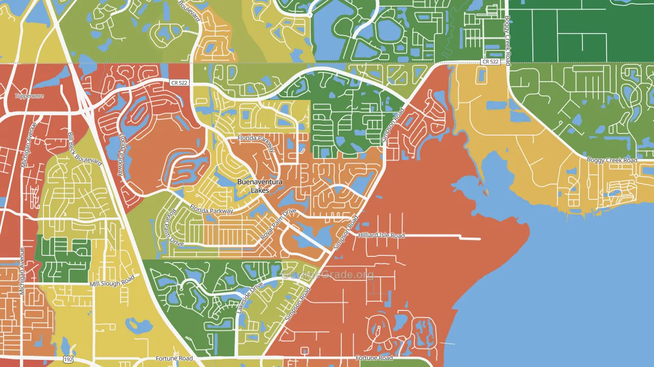 Eagle Bay, Kissimmee, FL Map of Drug-Related Crime Rates