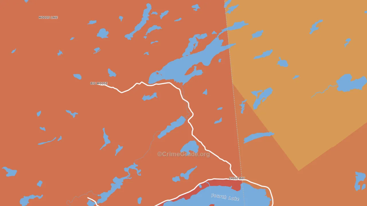 Eagle Bay, NY Map of Drug-Related Crime Rates