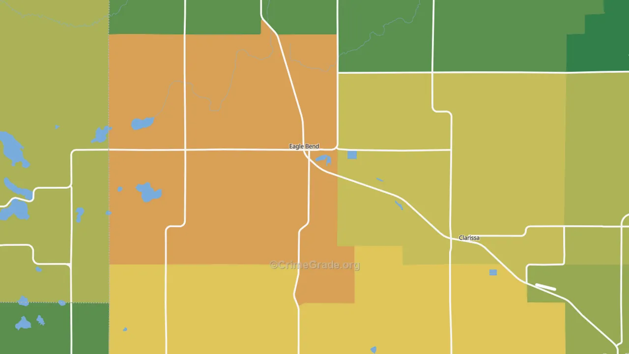 Eagle Bend, MN Map of Drug-Related Crime Rates
