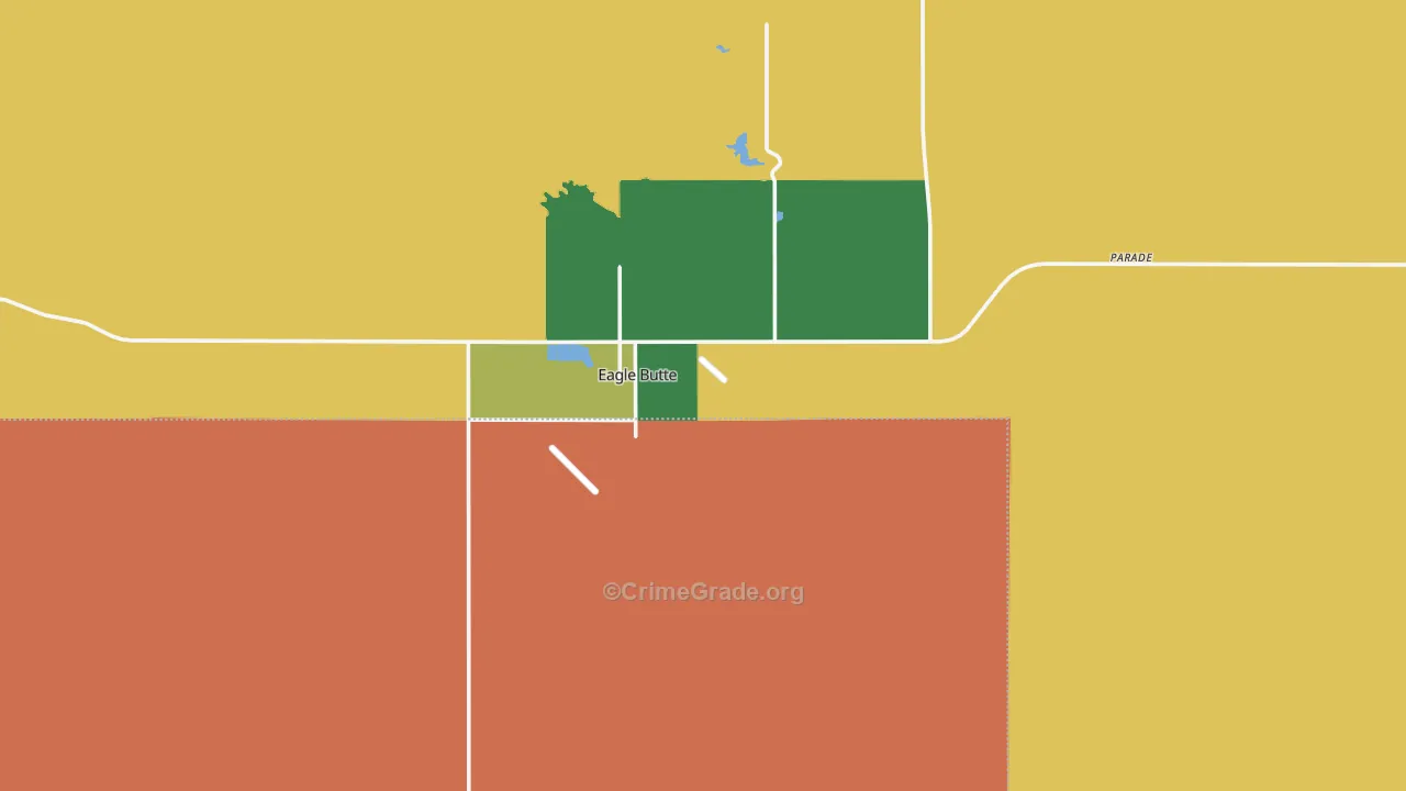 Eagle Butte, SD Map of Drug-Related Crime Rates