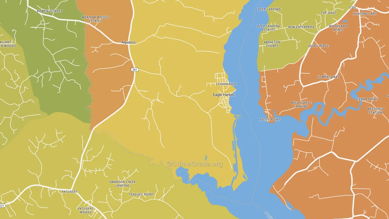 Eagle Harbor, MD Map of Drug-Related Crime Rates