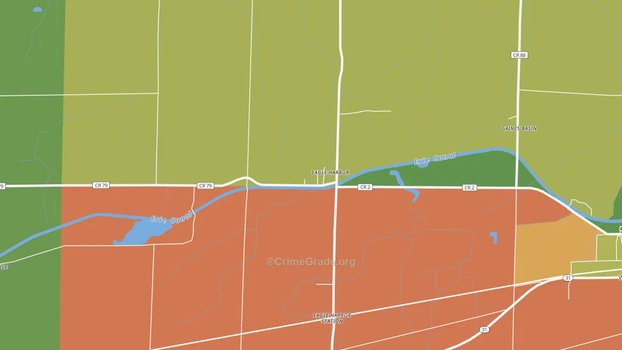 Eagle Harbor, NY Map of Drug-Related Crime Rates