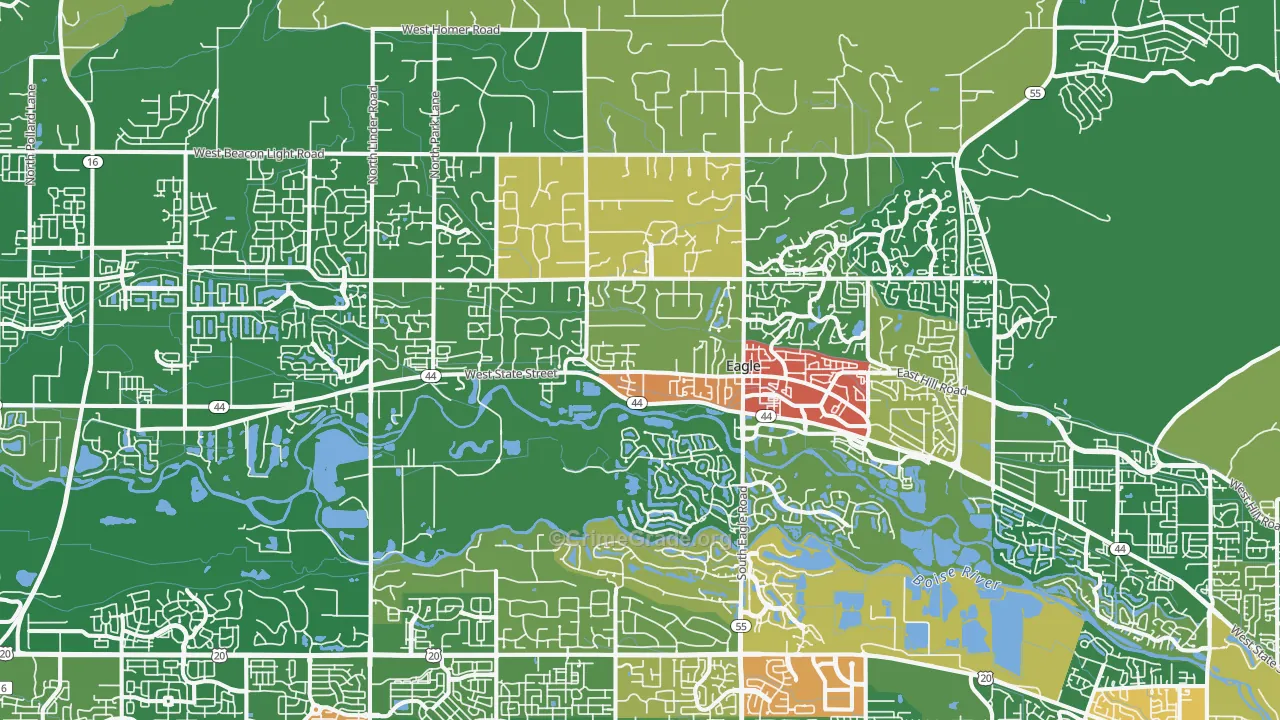 Eagle, ID Map of Drug-Related Crime Rates