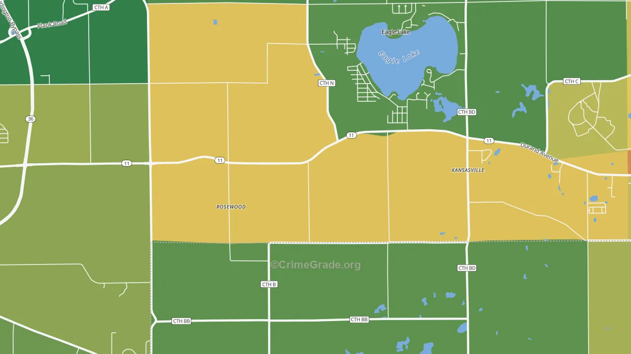 Eagle Lake Manor, WI Map of Drug-Related Crime Rates