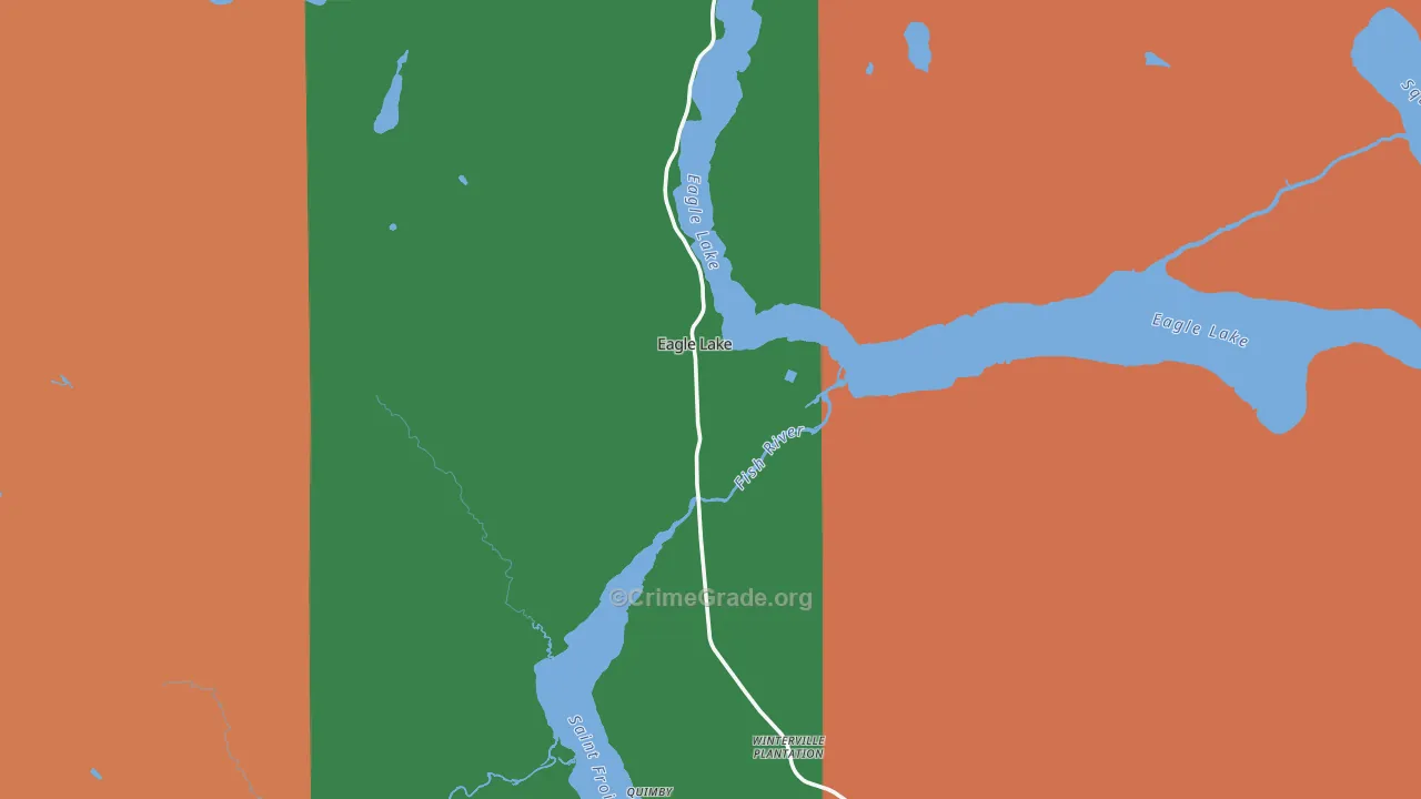Eagle Lake, ME Map of Drug-Related Crime Rates
