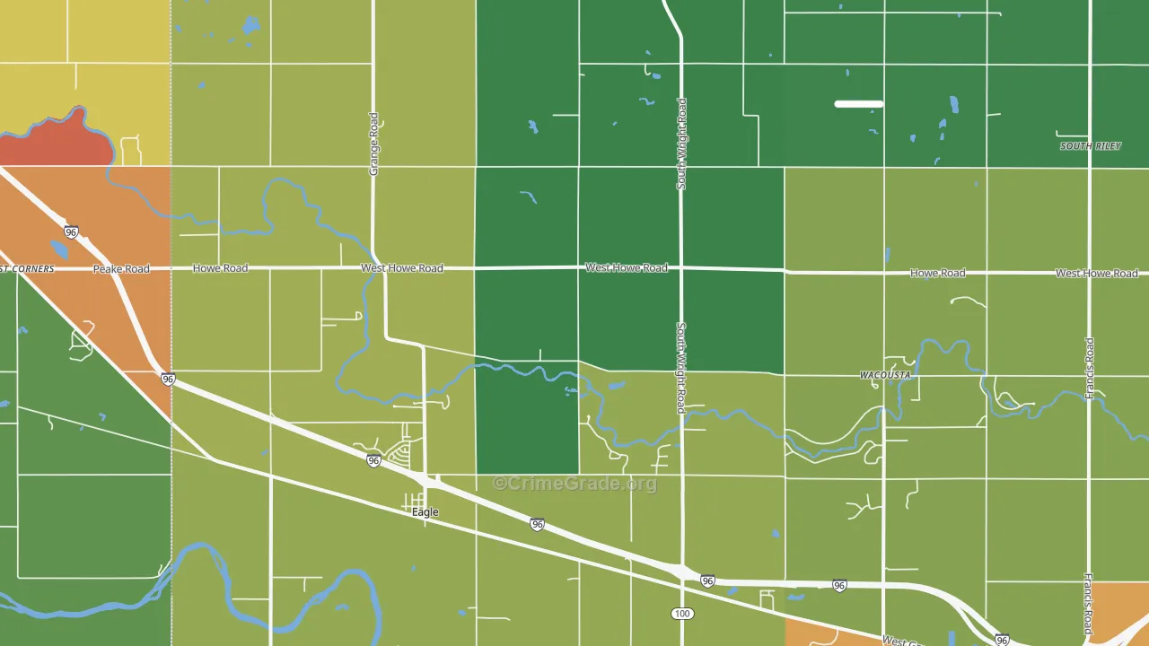 Eagle, MI Map of Drug-Related Crime Rates
