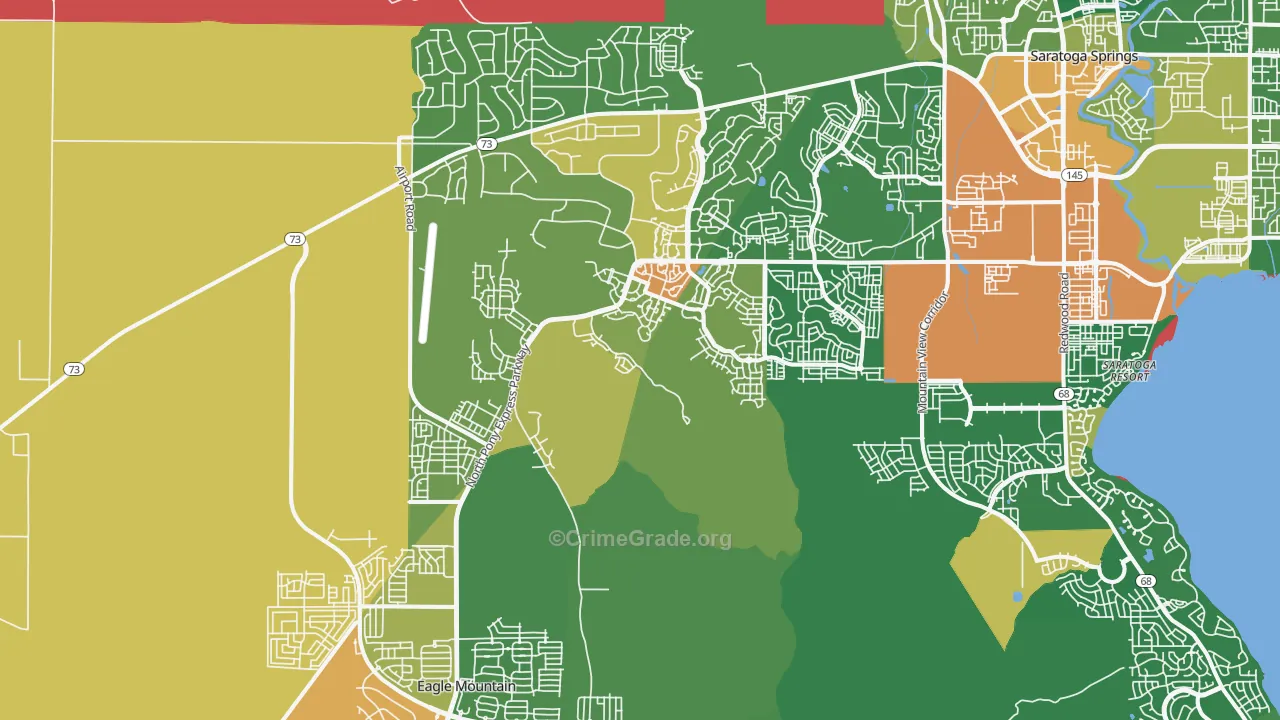 Eagle Mountain, UT Map of Drug-Related Crime Rates
