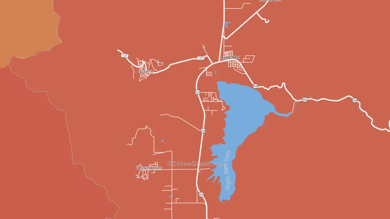 Eagle Nest, NM Map of Drug-Related Crime Rates