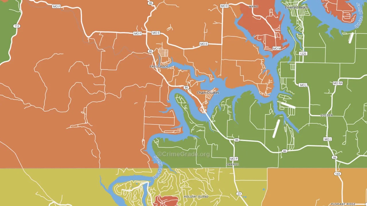 Eagle Rock, MO Map of Drug-Related Crime Rates