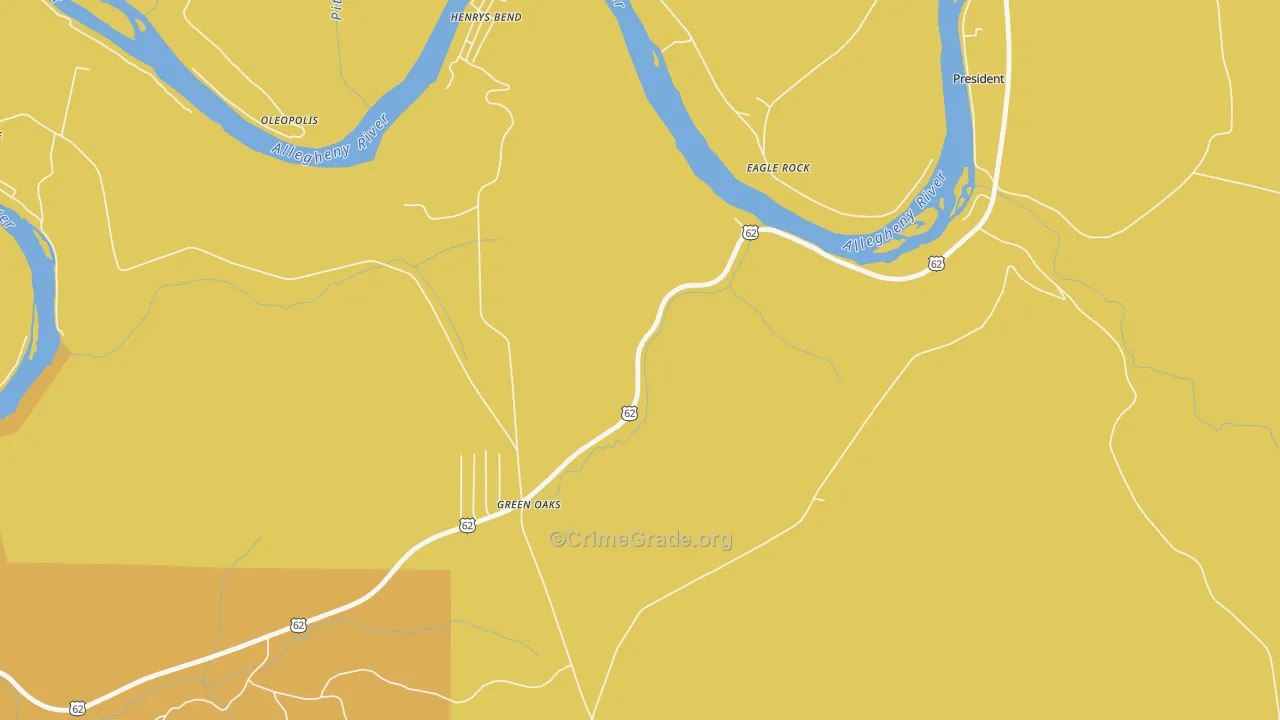 Eagle Rock, PA Map of Drug-Related Crime Rates