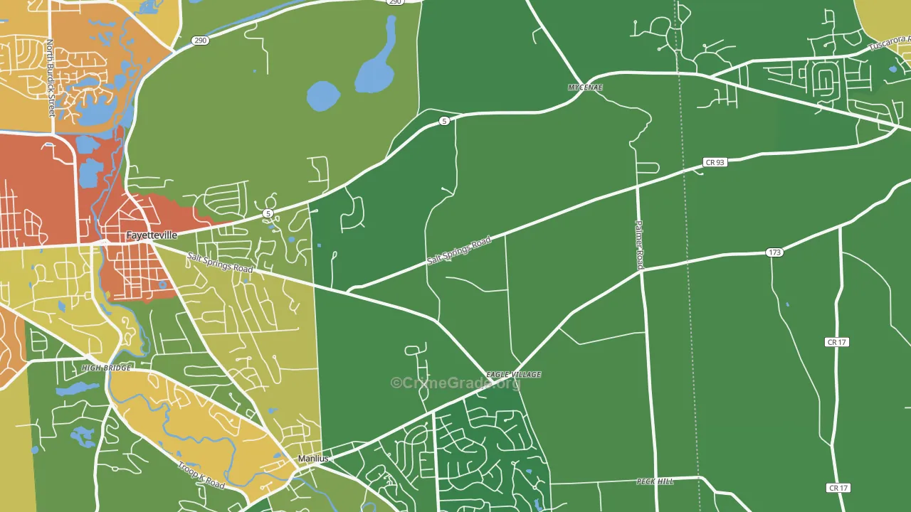 Eagle Village, NY Map of Drug-Related Crime Rates
