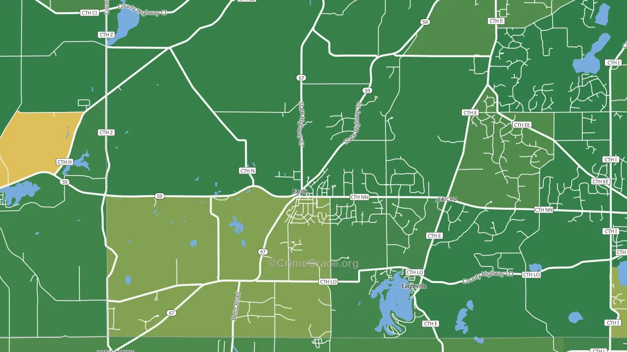 Eagle, WI Map of Drug-Related Crime Rates