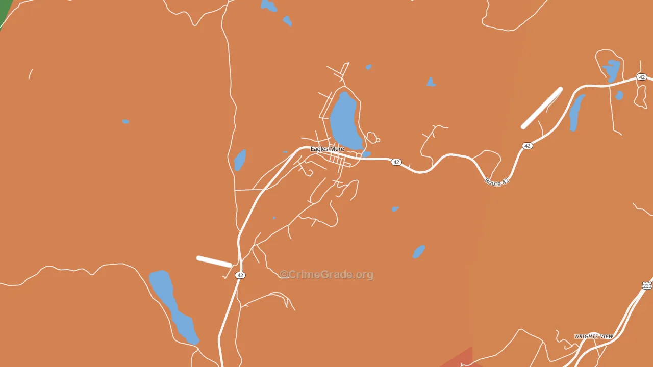 Eagles Mere, PA Map of Drug-Related Crime Rates