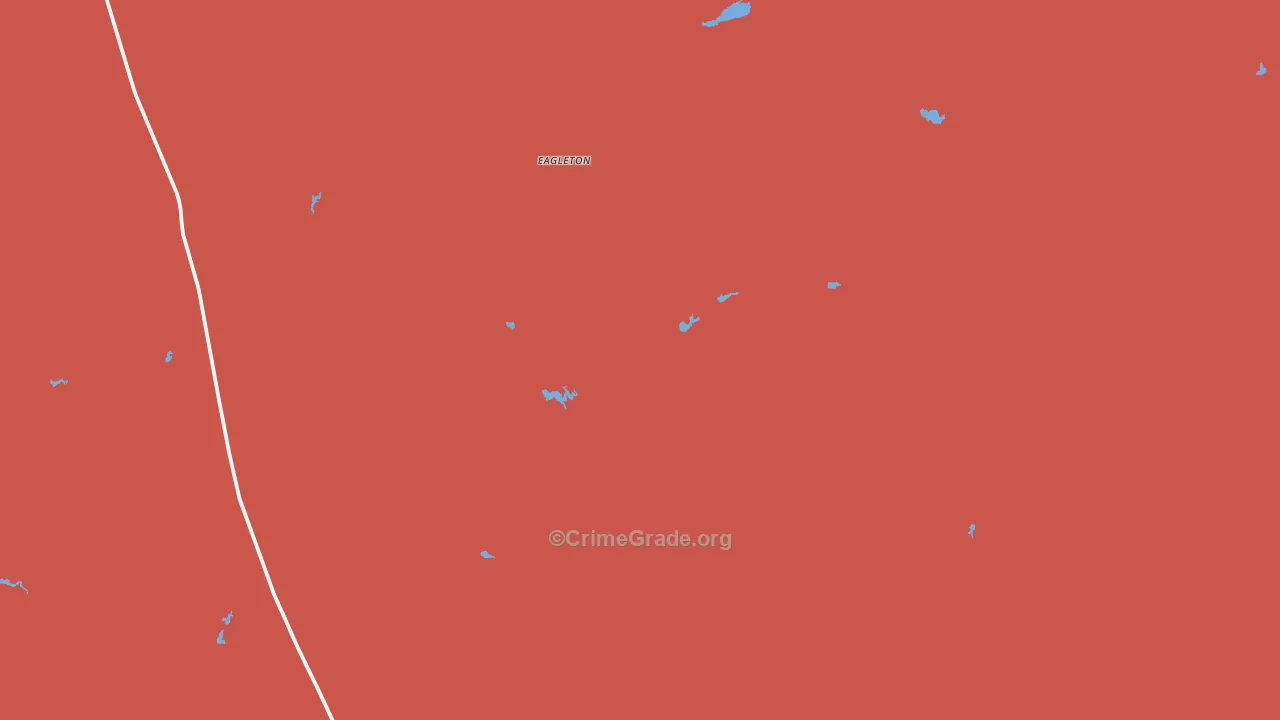 Eagleton, MT Map of Drug-Related Crime Rates