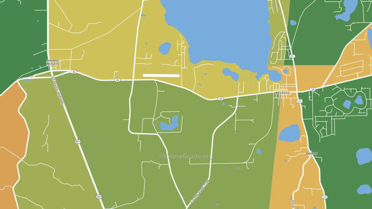 Earleton, FL Map of Drug-Related Crime Rates