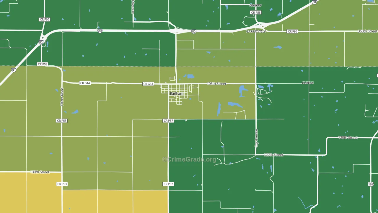 Earlham, IA Map of Drug-Related Crime Rates
