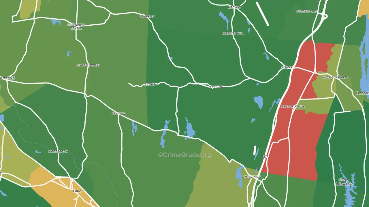 Earlton, NY Map of Drug-Related Crime Rates