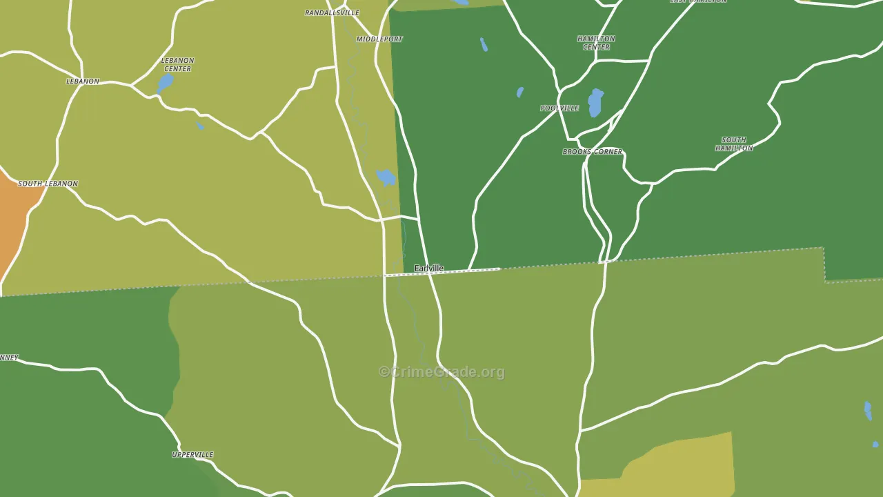 Earlville, NY Map of Drug-Related Crime Rates