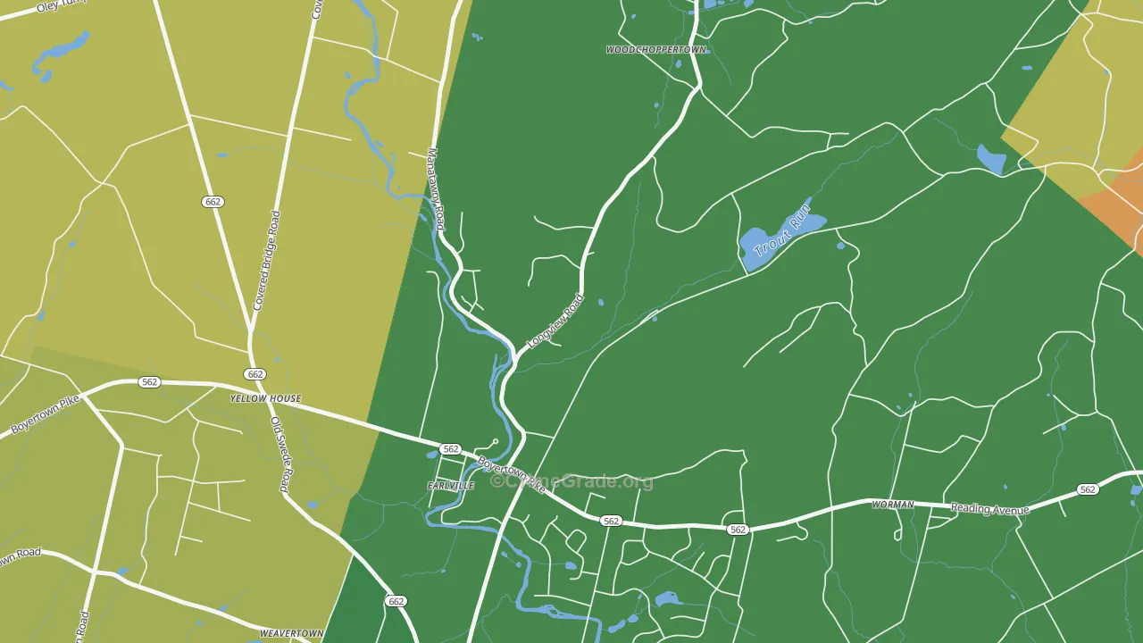 Earlville, PA Map of Drug-Related Crime Rates